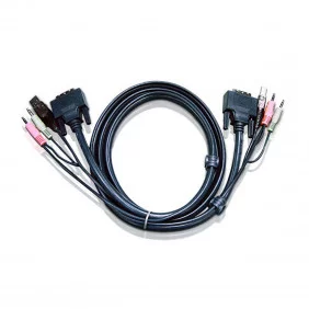 Cable KVM Dvi-d 18+1-pin Macho / USB A 2x 3.5 mm - 3.0 m