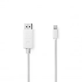 Cable Mini Displayport-displayport | Displayport Macho - 2,0 m Blanco Cables